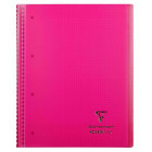 Koverbook reliure intégrale enveloppante polypro transparent 22,5x29,7cm 160p Q.5x5 perfo. 4 trous coloris assortis