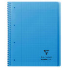 Koverbook reliure intégrale enveloppante polypro transparent 22,5x29,7cm 160p séyès perfo. 4 trous coloris assortis