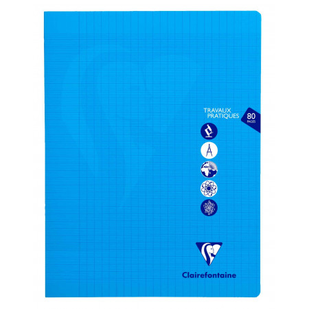 Cahier Travaux Pratiques piqué Clairefontaine Mimesys 24x32cm 80 pages Séyès + uni