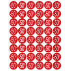 PAQUET 4 FEUILLES 192 ETIQUETTES - REMISE -50% D24mm