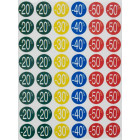 PAQUET 5 FEUILLES 240 ETIQUETTES - REMISES ASS -20/-50% D24mm