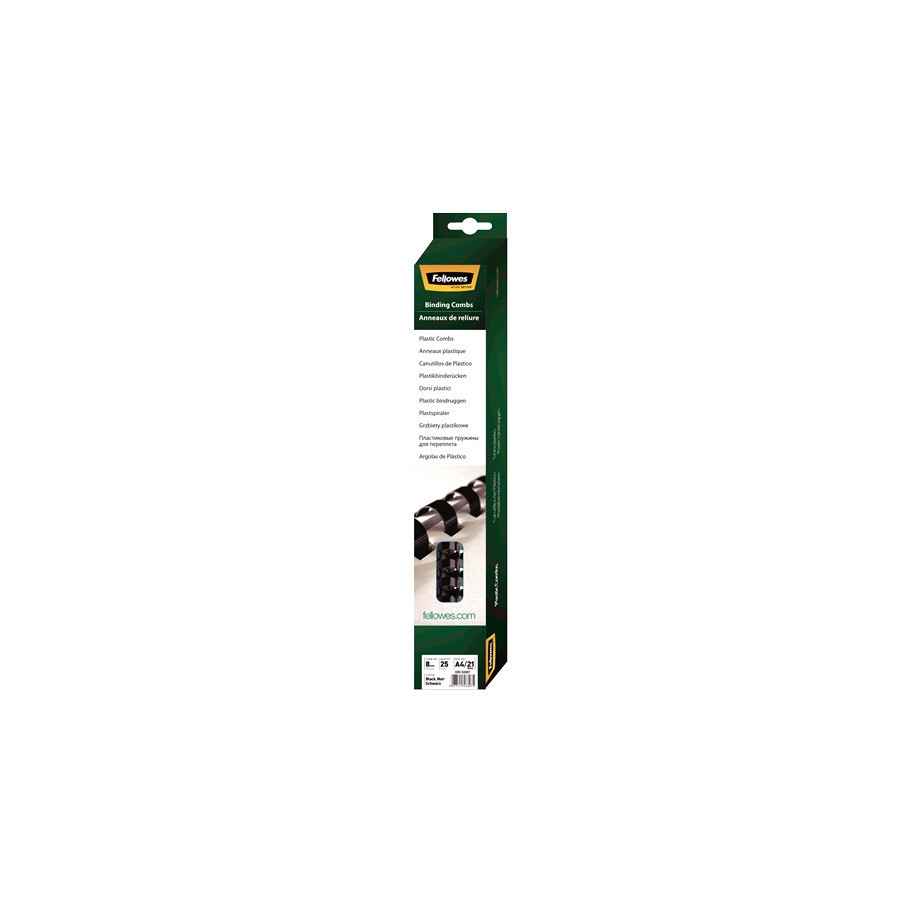 Stock Bureau - FELLOWES Pack de 25 Baguettes de reliure plastiques, format  A4, 8mm, blanc