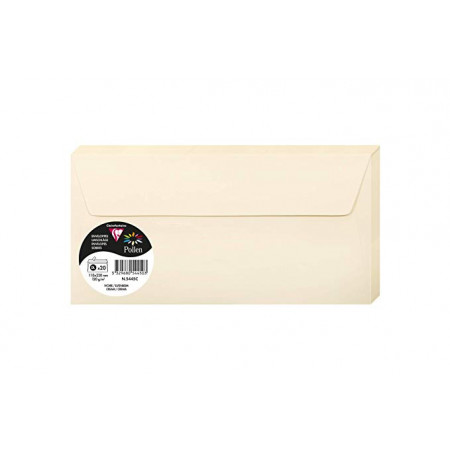 Paquet de 20 enveloppes 110 x 220mm- Ivoire