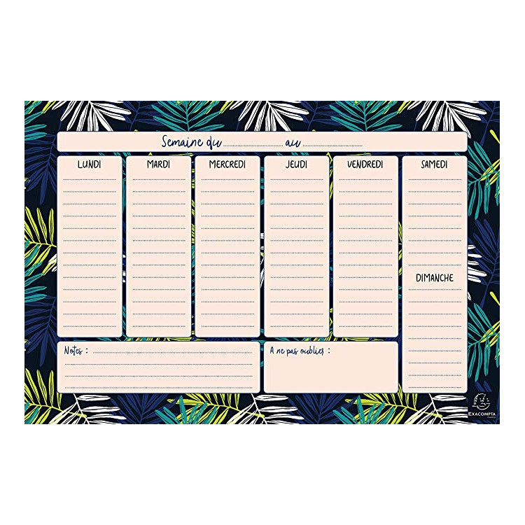 HEBDO PLANNER COLOR DESIGN 26.5X18