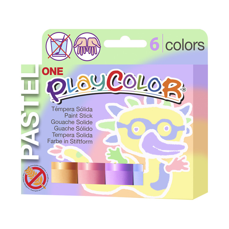 GOUACHE SOLIDE PLAYCOLOR PASTEL X6