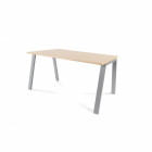 BUREAU BLANC 160X80 ALU/ HETRE - ROCADA