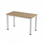 BUREAU 120X60 CHÊNE + PIEDS BLANC