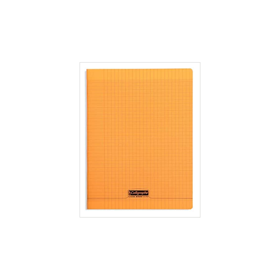 Cahier Polypro 17X22 192P Grands Carreaux Seyes Jaune Calligraphe