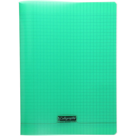 Cahier PolyPro Vert 24X32 192Pages -Grands carreaux