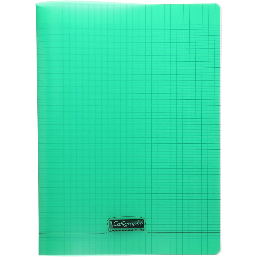 Cahier PolyPro Vert 24X32 192Pages -Grands carreaux - BuroStock Guadeloupe