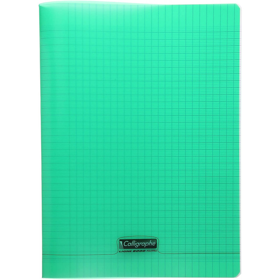 Cahier polypro Calligraphe format A4 21x29,7 48p grands carreaux