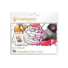 CARTES DE COLORIAGE EN RELIEF - SWEET DELICE- 16 CARTES ET 8 DESIGN CHAMELEON PENS