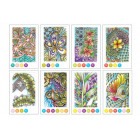 CARTES DE COLORIAGE - ZEN - 16 CARTES ET 8 DESIGNS CHAMELEON PENS