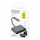 Adapt Type-C vers HDMI & VGA 4k Noir