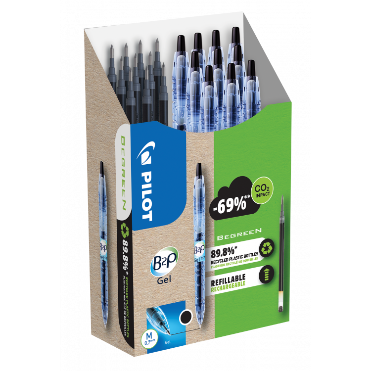 GPACK B2P 10 STYLOS BLEU + 10 RECH GRAT