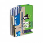 GPACK G2 12 STYLOS BLEU+12 RECHA GRAT