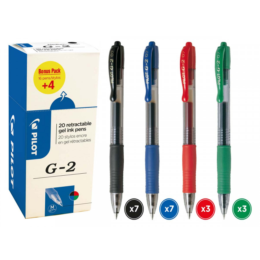 Stylo roller rétractable - Noir - B2P Gel - Pointe moyenne - Pilot - Stylos  Roller - Stylos