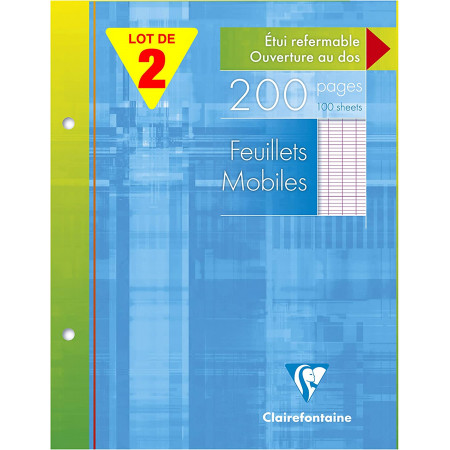 COPIES DOUBLES PERFORÉES A4 500P GRANDS CARREAUX 90G