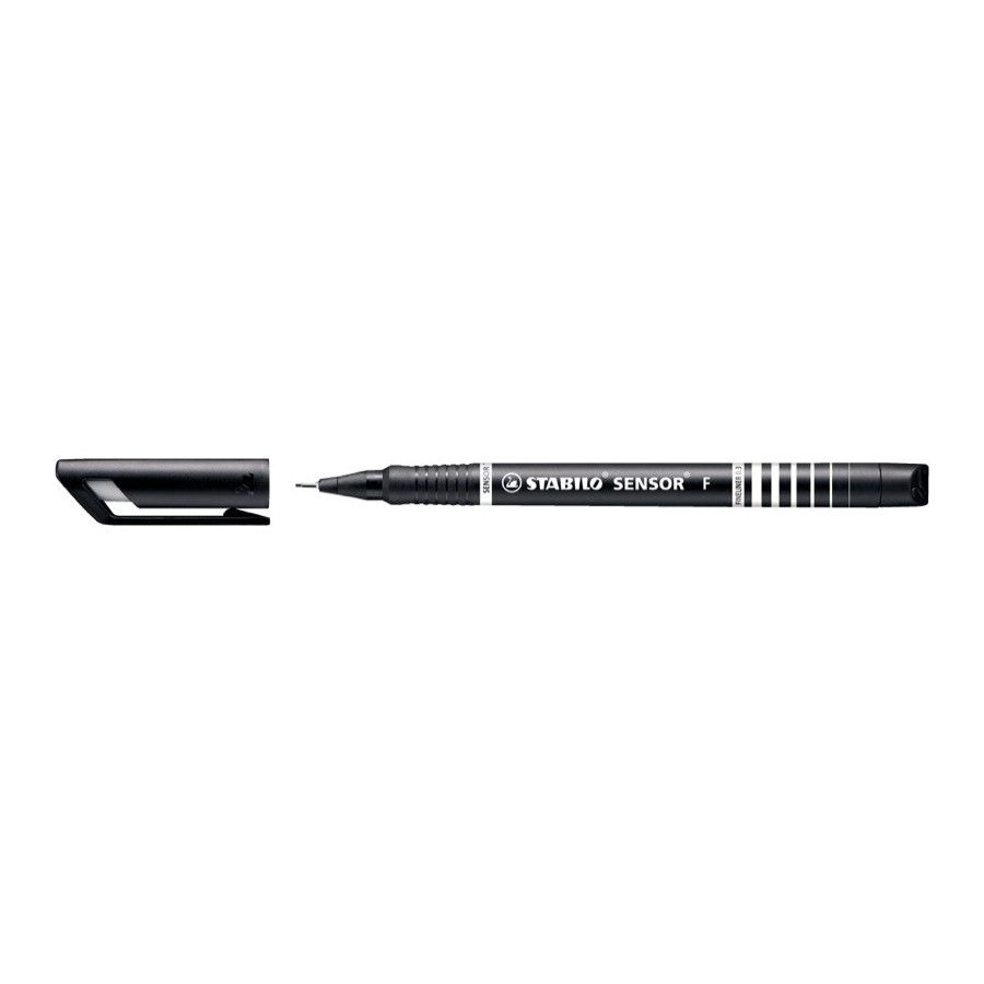 1 stylo-feutre pointe extra fine STABILO SENSOR F noir - BuroStock