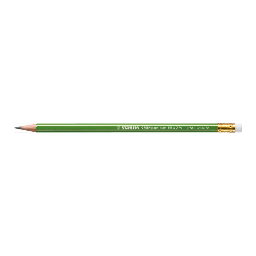 1 crayon graphite STABILO GREENgraph bout gomme HB - BuroStock Guadeloupe