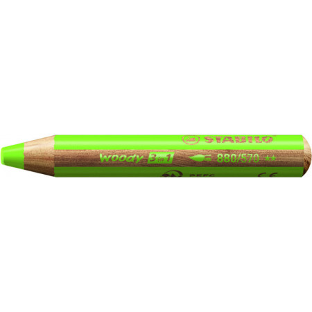 1 crayon multitalents STABILO woody 3 in 1 vert clair