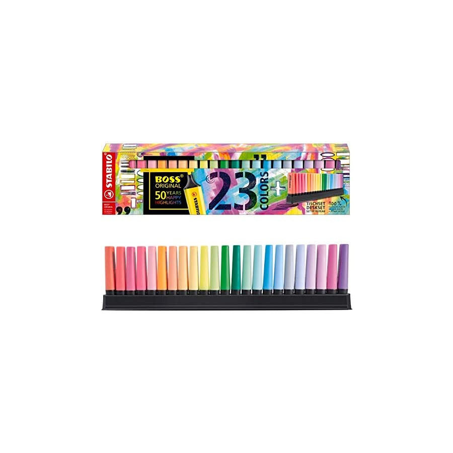 Stabilo Boss Original - lot de 7 surligneurs de couleur pastel : :  Fournitures de bureau