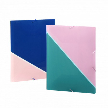 Exacompta - Pochette à fermeture éclair en plastique souple - Couleurs  assorties