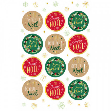 24 stickers de Noël M2