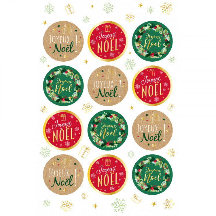 24 stickers de Noël M2