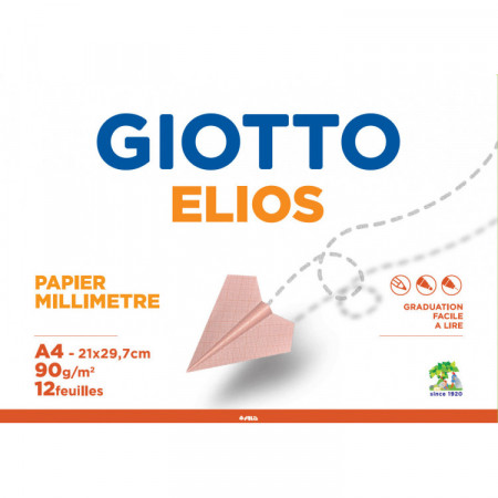 Pochette Papier Millimétré A4 90 gr 12 Feuilles GIOTTO