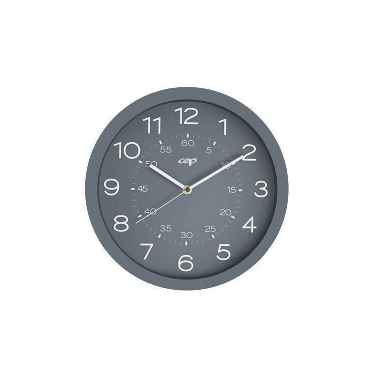 HORLOGE SILENC. RONDE MIN.GRIS TAUP 30CM