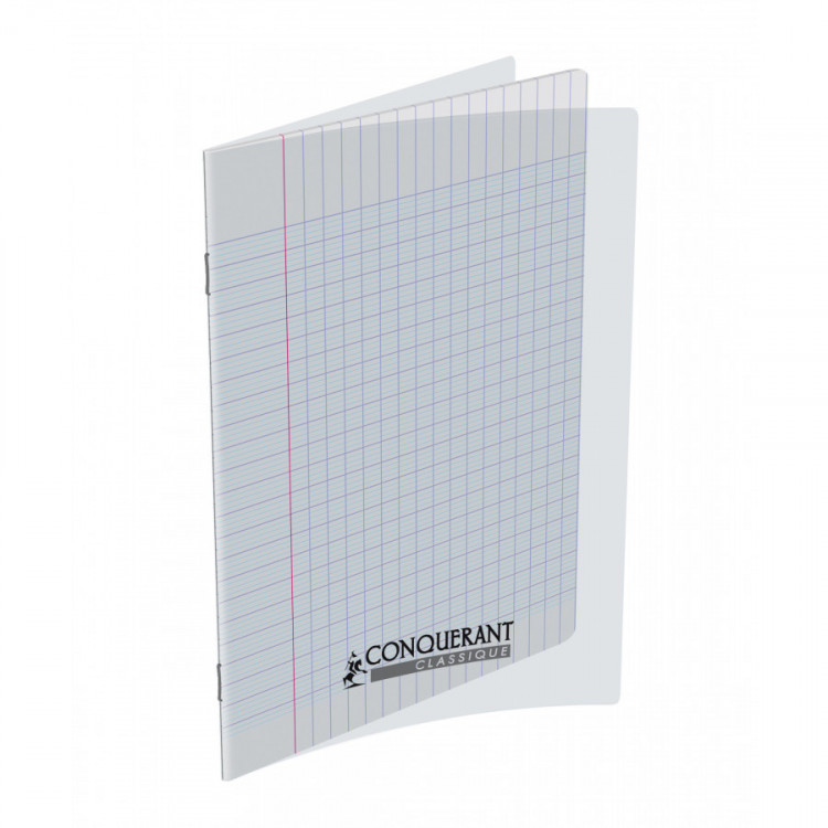 CAHIER POLYPRO 17*22 48P SEYES TRANSPARE