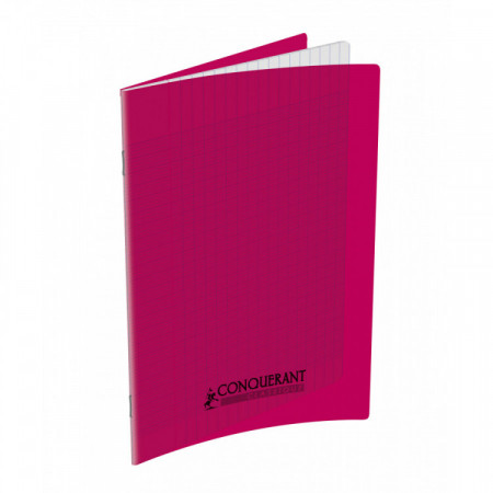 CAHIER POLYPRO 17X22 96P SEYES ROSE