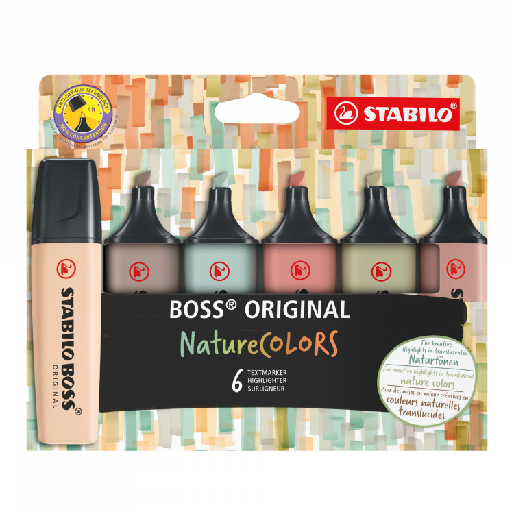 SURLIGNEUR BOSS NATURE COLORS 6 PCES