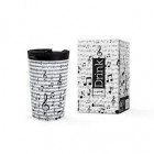 TASSE METALLIQUE MUSIQUE BLANC 260 ML