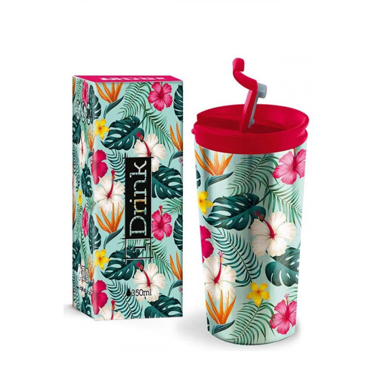 TASSE METALLIQUE TROPICAL 350 ML