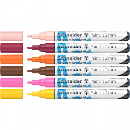 ETUIS DE 6 PAINT IT 310 2MM JA/RS/BR/OR/BO/AP