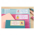 15 ETIQ SCOLAIRES FLAMANT ROSE