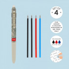 4 RECH. STYLO GEL EFF 3 COUL