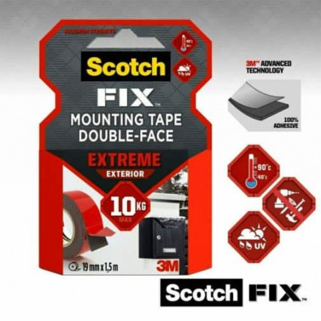 Ruban SCOTCH-FIX EXTERIEUR 19mmx1,5m
