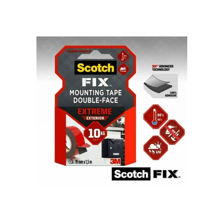 Ruban SCOTCH-FIX EXTERIEUR 19mmx1,5m