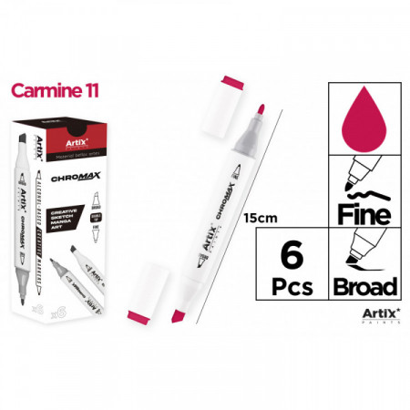 MARQUEUR CHROMAX CRÉAT. DBL PTE 11 CARMIN