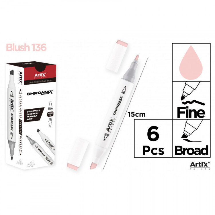 MARQUEUR CHROMAX CRÉAT. DBL PTE 136 BLUSH