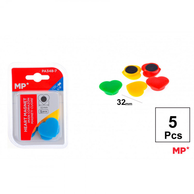 AIMANT POUR TABLEAU CŒUR COULEUR 5U
