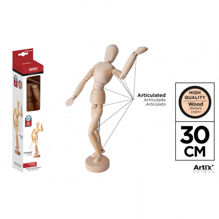 MANNEQUIN DE DESSIN 30 cm ARTICULATED WOOD