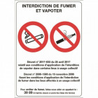 PLAQUE SIGNAL INTERDICT VAPOTER 21*15CM