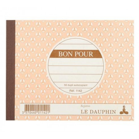 Carnet de Bon Pour autocopiant