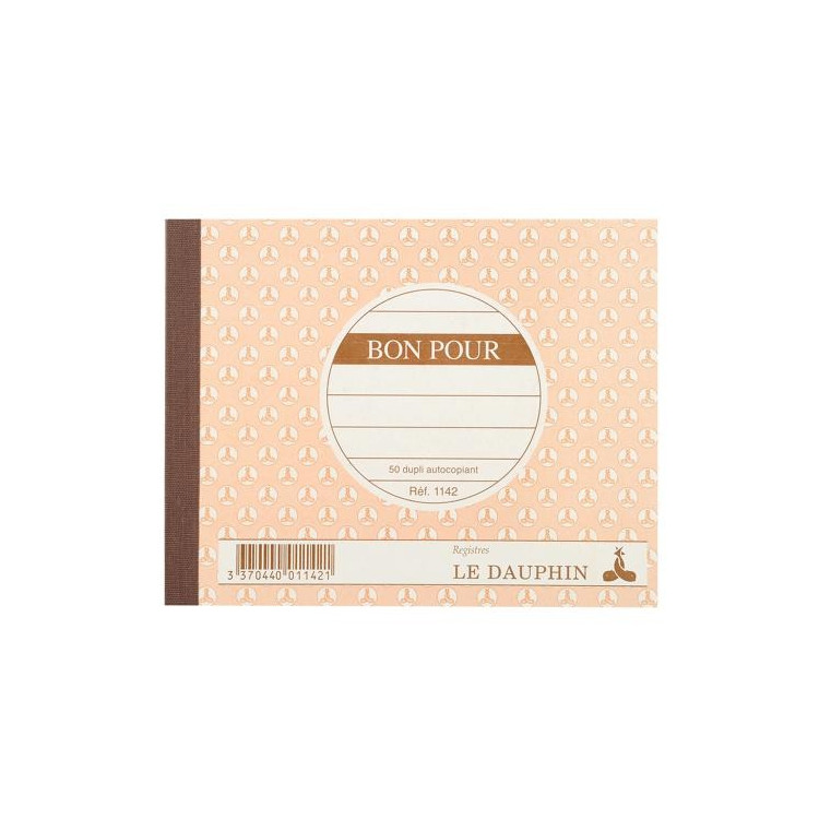 Carnet de Bon Pour autocopiant