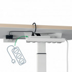 Bureau électrique compact 80x60x65-130 – Ergonomique et mobile