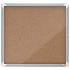 Vitrine d'intérieur liège NOBO CADRE ALU 6 x A4